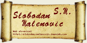 Slobodan Malenović vizit kartica